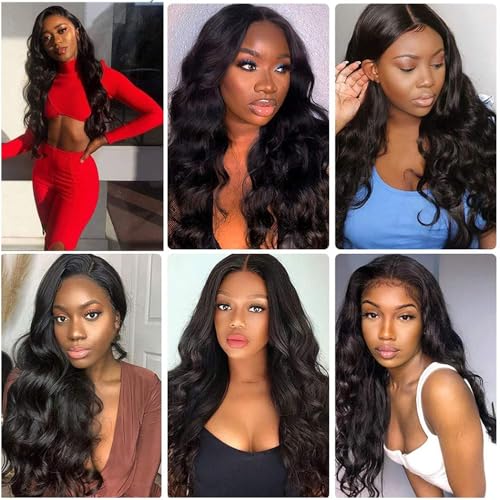 Extensiones de cabello humano brasileño virgen negro de 45 cm 2