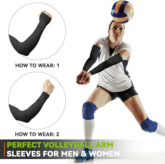 Mangas Brazos Protección UV con Pulgar para Hombre Mujer Deportes Verano Fútbol Golf Ciclismo