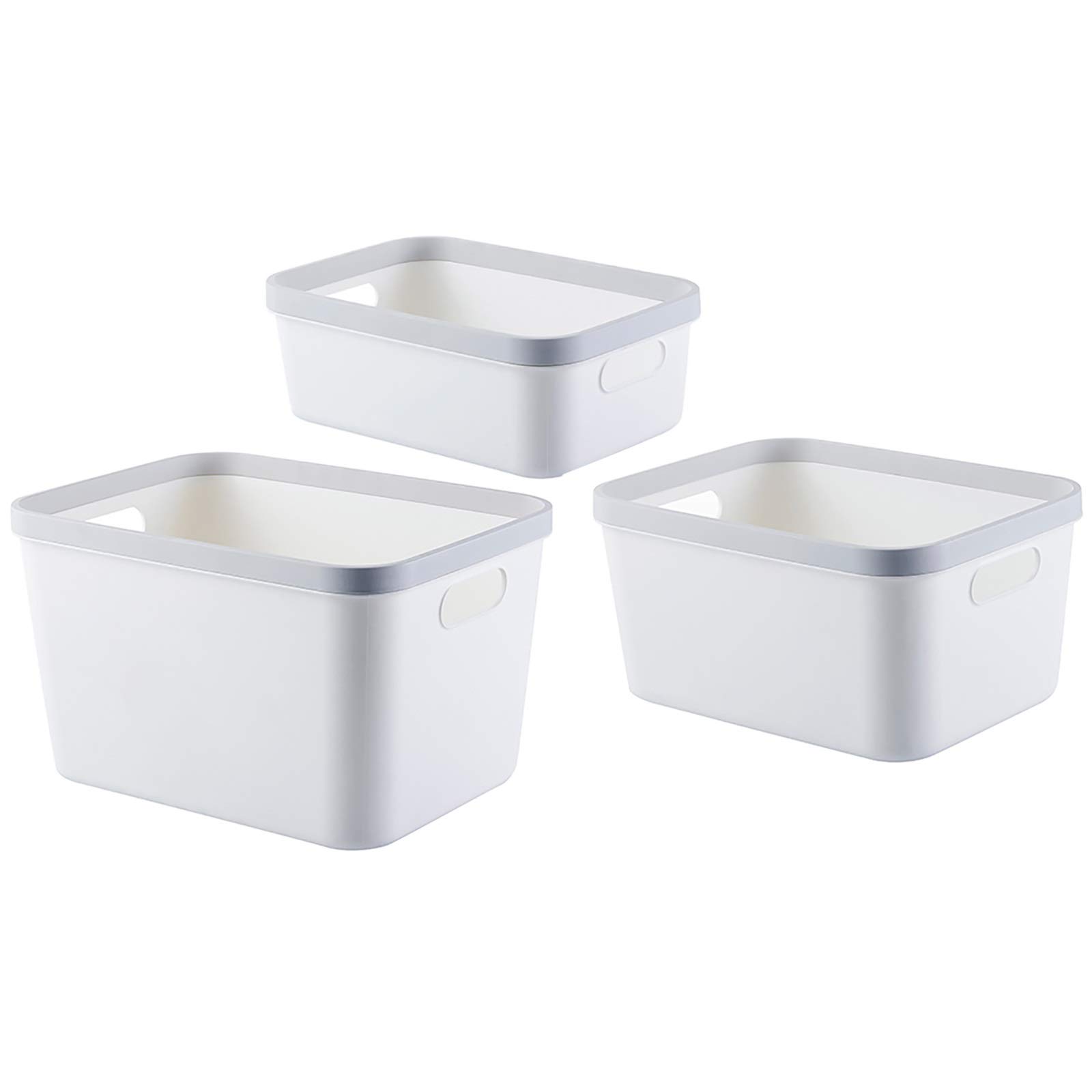 Scatola Porta Cosmetici Cestino di immagazzinaggio plastica bagno cosmetico cestino da cucina kitchen desktop sdraio per Cassettiera e Bagno