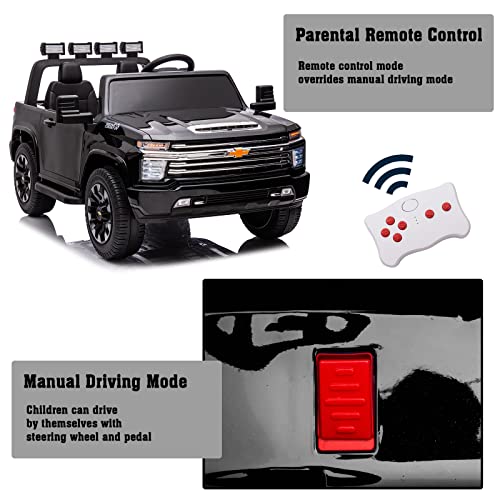 Image of 24V Ride on Toys for Kids Chevrolet Silverado 2 Seater Ride on Car for Kids