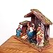 foci cozi Christmas Nativity Figurine - Nativity Scene Statue with Wooden and Moss Stable