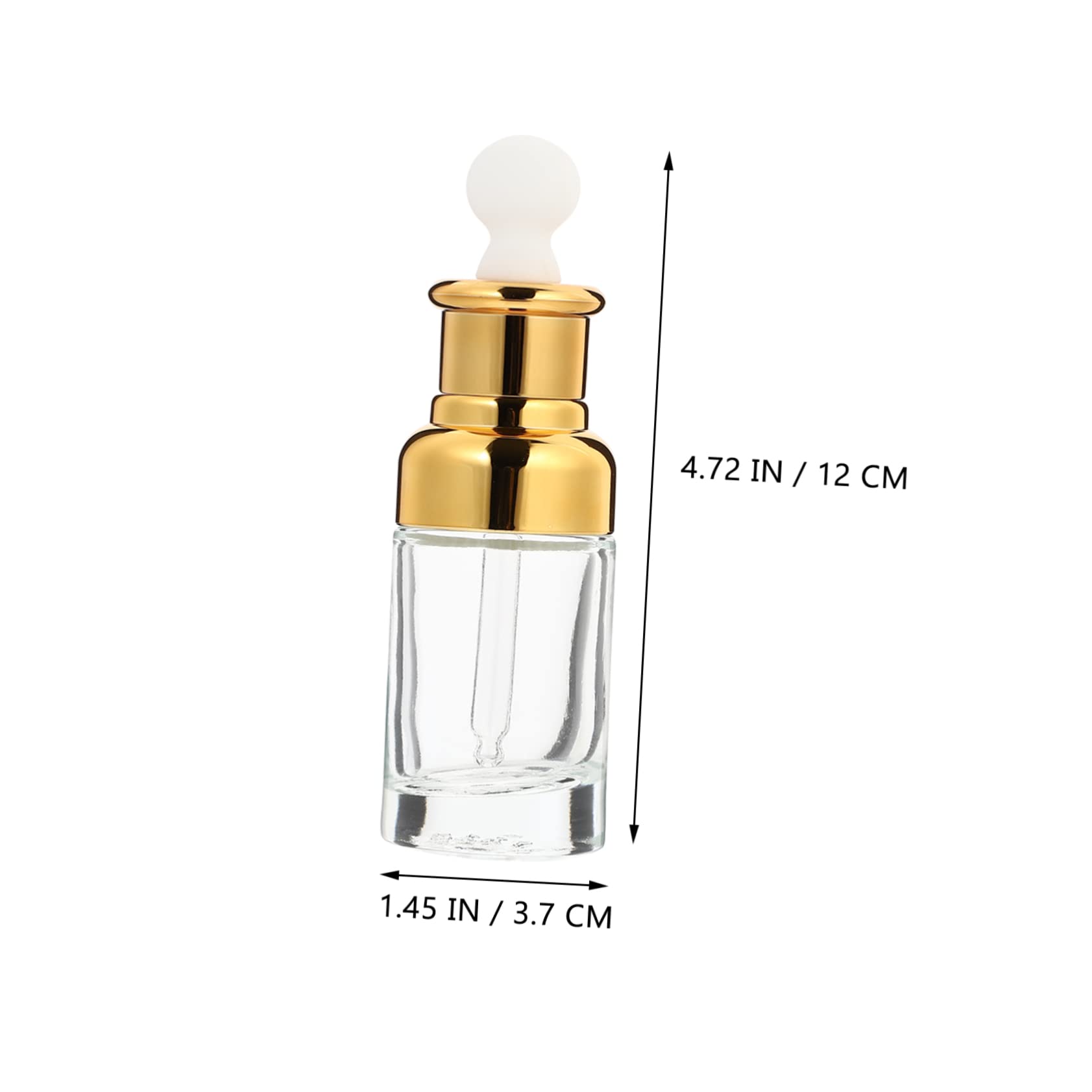 Homoyoyo Flacone Contagocce per Liquidi 50ml in Vetro Oro, 10 Pezzi