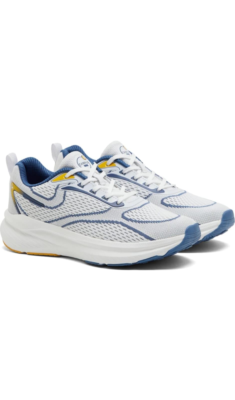 Campus Men's Running Shoes White Blue Mesh Sneakers-picture-29