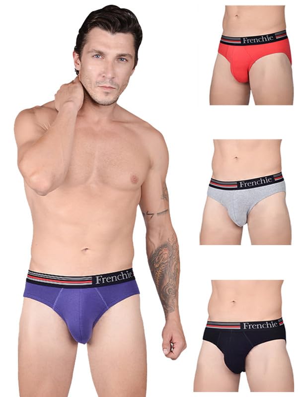 VIP Men's Cotton Solid (Pack of 4) (Brief_Assorted