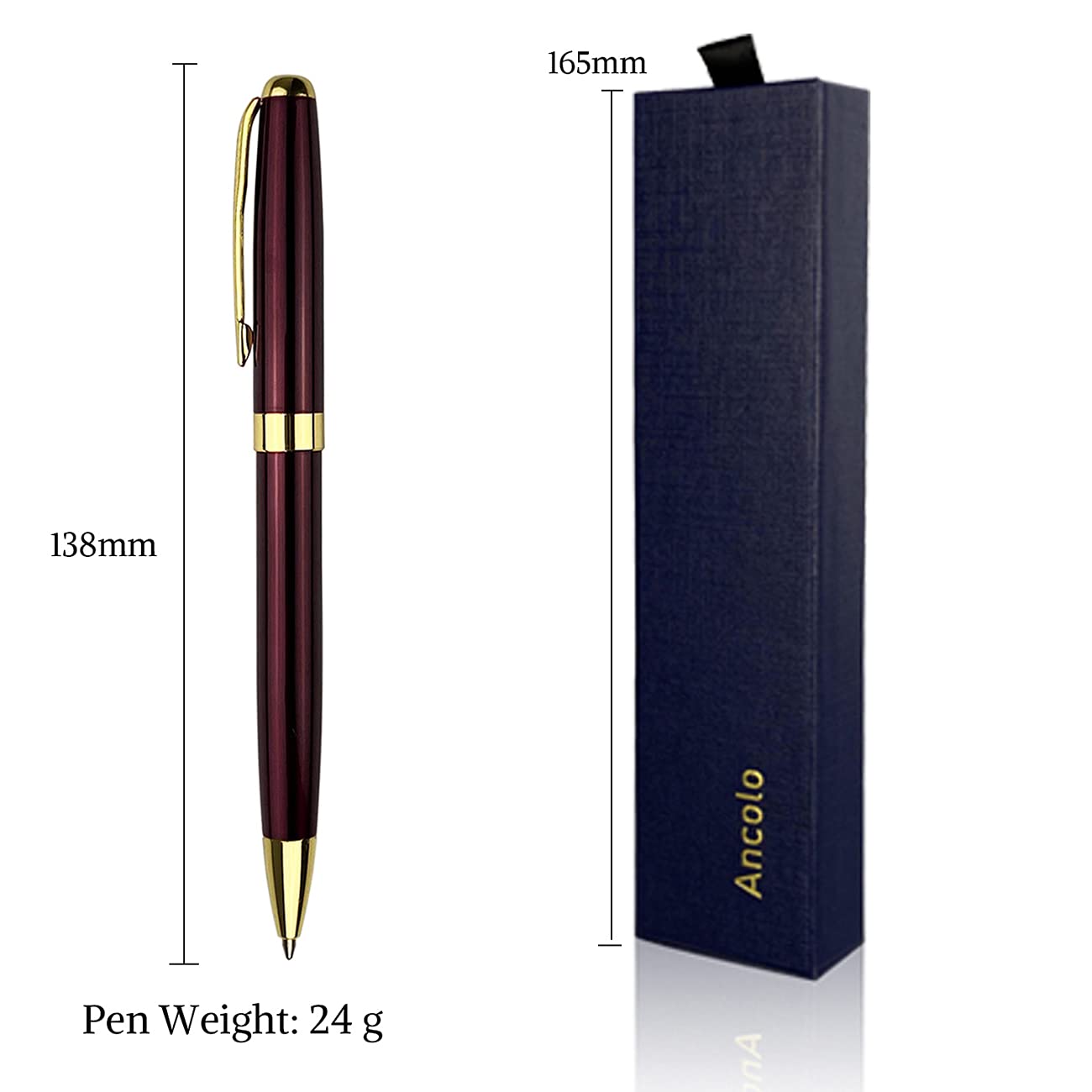 Ensemble d'écriture de stylos cadeaux de bureau personnalisés - Stylos fantaisie en acier inoxydable personnalisés avec votre nom ou message, parfaits pour un collègue/amis 5PCS/Pack