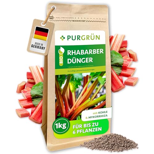 Purgrn Bio-Rhabarber-Dnger 1 kg  Organisch-mineralische Rezeptur   Feinkrniges Krmelgranulat  NPK 6+4+5  Mit Magnesium fr aromatischen  Rhabarber  Verbessert die Bodenqualitt : Amazon.de: Garten