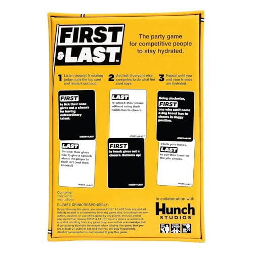 Image of Family Card & Board Games for Adults and Kids, Fun Strategy & Party for All Ages, Multi-Players, Perfect for Game Nights, Travel & Home Entertainment (First & Last)