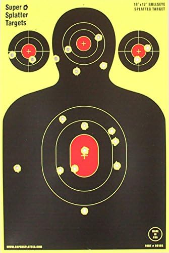 12" X 18" Silhouette Splatter Spots Targets 10, 25, 50, 100 Packs See Your Hits Instantly (25)