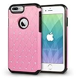 iPhone 7 Plus Case, Orzly Duo-Armour Shimmer for iPhone 7 Plus - Rhinestone Studded PINK Dual Layer Protective Case for iPhone 7 Plus (5.5 inch model)