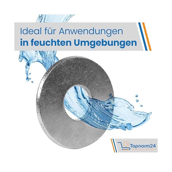 Unterlegscheiben Edelstahl M3 M4 M5 M6 M8 M10 M12 V2A Karosseriescheiben, rostfreie breite U- Scheiben DIN 9021 für Schrauben & Muttern & Gewindestangen – Bild 6