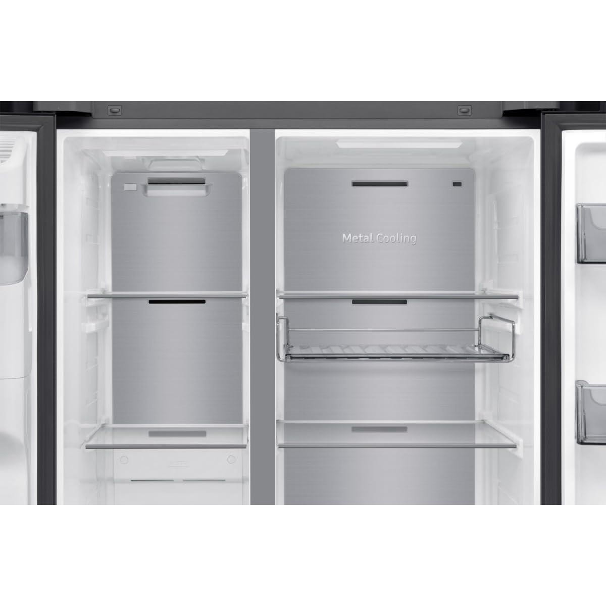 Samsung Side by Side AI Home RS90F64EDF/EF Kühlschrank mit Wasser/Eisspender, Wifi mit AI Energy Mode, AI Home Display, SpaceMax, 614 L, BxHxT: 91,2 x 178,4 x 72,6 cm, anthrazit