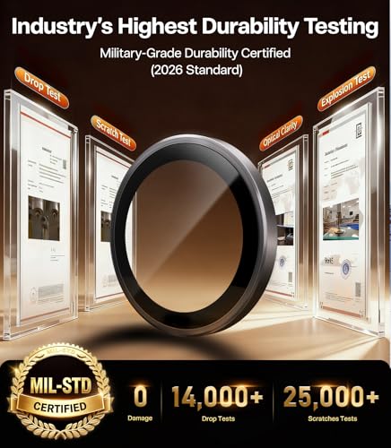 Image of TORRAS for Samsung Galaxy S26 Ultra Camera LENs Protector, 1:1 Perfect Fit&HD Clear, [9H+] Military-Grade, Case Friendly, Anti-Scratch, Anti Fingerprint, Easy Installation, Metal Frame, Black