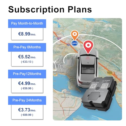 GPS-Tracker Power Finder, Auto-Tracker mit bis zu 90 Tagen Akkulaufzeit, magnetisches Ortungsgerät für Autos, Boote, LKWs, mit Standort-, Routen- und Geschwindigkeitsüberwachung
