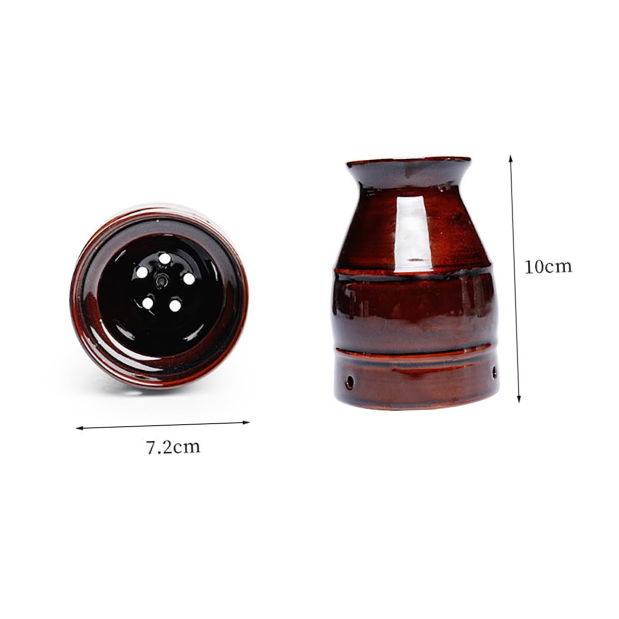 FOMIYES 1pc Moxibustion Cup Moxa Pot Physiotherapy Instrument Moxa Massager Moxibustion Burner Moxibustion for Back Moxibustion Instrument Fumigation Apparatus Moxa Can Ceramics Brown