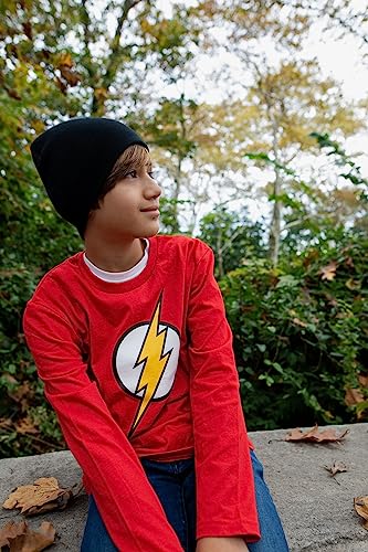 DC Comics Justice League Batman Superman The Flash 3 Pack Hangdown Long Sleeve T-Shirts Toddler to Big Kid4