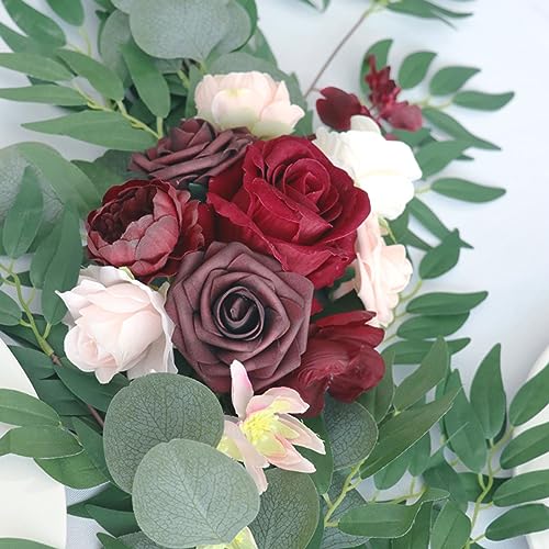 Corona artificial de flores para decoración miniatura 5