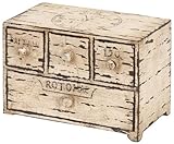 Ivy Box, 8"Hx11"Wx6"D, CREAM DISTRESSE