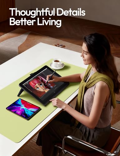 Image of YSAGi Leather Desk Protector, Office Mat, Large Mouse Mat, Non-Slip PU Leather Blotter, Laptop Desk Pad, Waterproof Writing Pad for Office and Home (Peak Green, 47.2 inch x 23.6 inch)