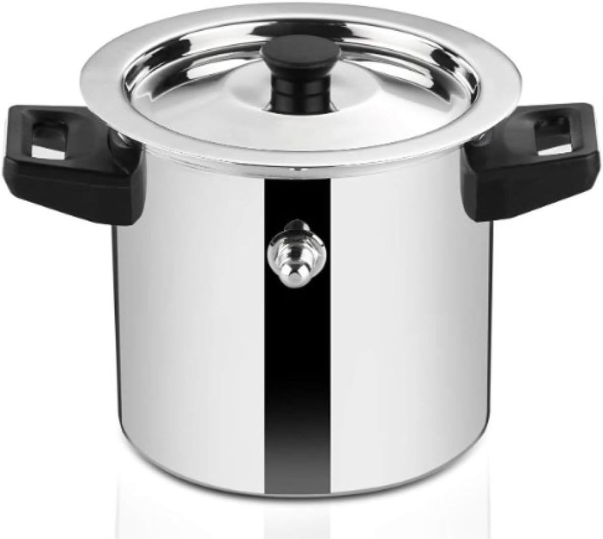 Stainless Steel Milk Boiler | Whistle Milk Pot | Warm Milk Jug with Handle | Double Wall Milk Cooker with Funnel (Stainless Steel, 2 Liter)