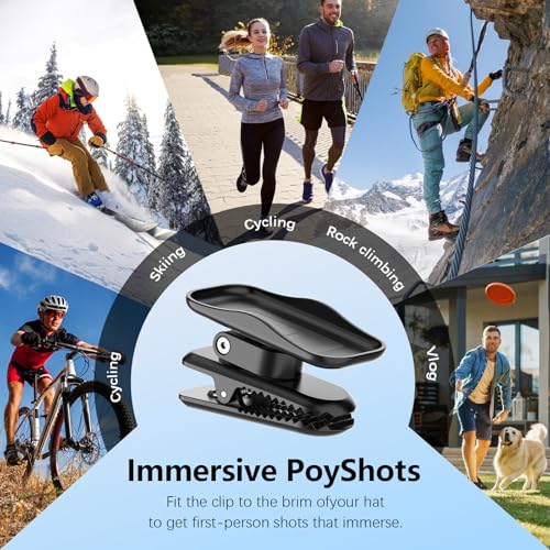 AMAZEAR Backpack Clip Mount for DJI Osmo Nano/Xtra Atto Accessories, 360° Adjustable Hat Holder with Strong Grip, Quick Magnetic Connection, Lightweight for Vlogging, Travel, Outdoor Shooting, Black by AMAZEAR - Image 4
