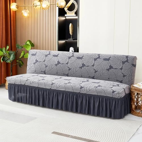 Couvre canapé extensible clic clac jacquard gris antidérapant - 3