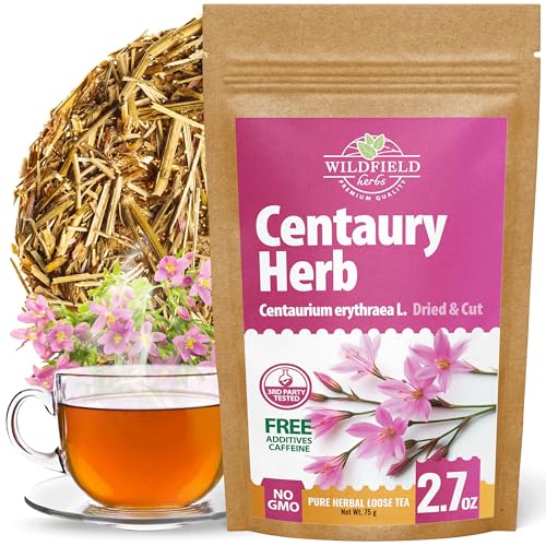 Image of 3 oz. Dried Centaury Herb Tea (Centaurium Erythraea L.) - 75g Centaurium Erythraea Herbal Tea Centauria Comun