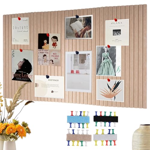 Inodiref Tablón de anuncios de fieltro autoadhesivo, 120 x 80 cm, 4 unidades, grande, 0,9 cm de grosor, 60 x 40 cm, tablero de corcho, decorativo, para oficina, cocina, escuela, fotos, notas (camello