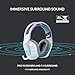 Logitech G733 Lightspeed Wireless Gaming Headset, Suspension Headband, Lightsync RGB, Blue VO!CE Mic, PRO-G Audio – White, Gaming Headset Wireless, PC, PS5, PS4, Switch Compatible
