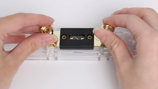 Heschen ANL Fuse ANL-250 250 Amp per sistema audio auto veicoli foglio oro e nero 2 pezzi