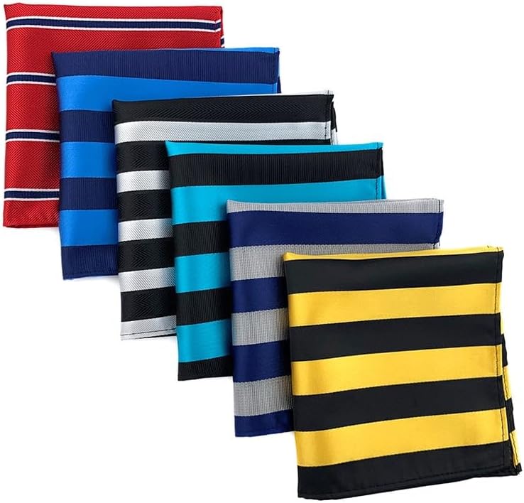 Men's Handkerchief Square Striped Suit Pocket Towel Formal Square Handkerchief