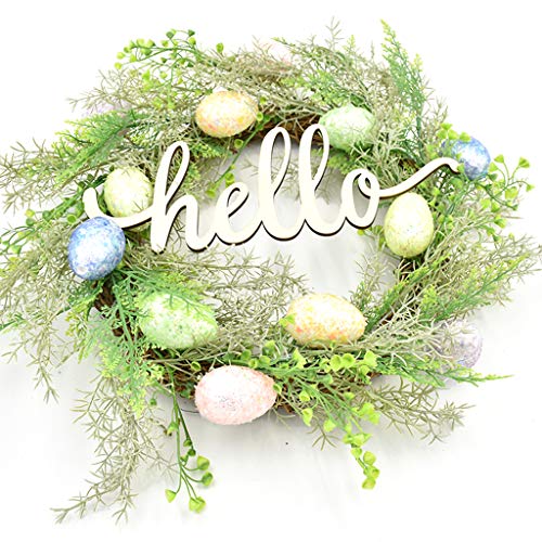 Guirlanda manual de 45 cm, guirlanda de flores artificiais de ratã, guirlanda de flores para casa, j