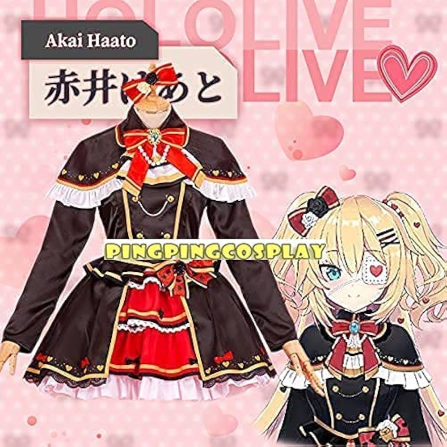 Amazon.co.jp: Lexx_cos赤井はあとコスプレ 学園祭 文化祭 仮装 