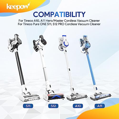 KEEPOW A10 Vacuum Filter Replacement Compatible with Tineco A10 A11 Hero A10/A11 Master PURE ONE S11 Series, S12, X Cordless Vacuum Cleaner (4 Pack Post-Filter)