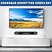 Yibracki Heavy Duty Soundbar Mount for Sonos Ray Wall Mount - Floating Sound Bar Mounts for Sonos Ray Mount Under TV Mounting Bracket Easy to Install, Black