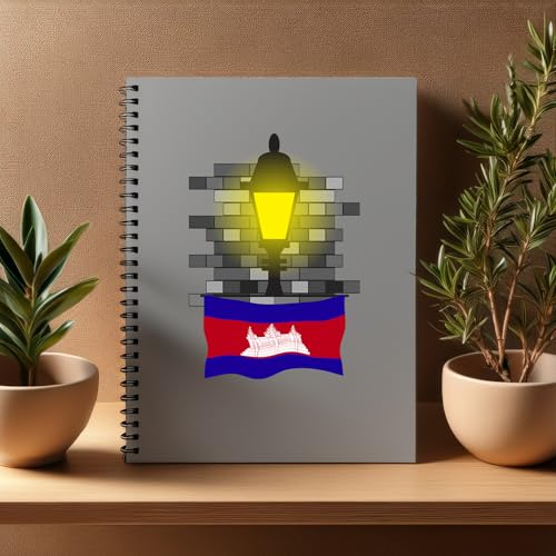 Carnet style briques du Cambodge A5 ligné une papeterie raffinée