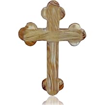 Zuluf 6.7" Wooden Orthodox Wall Cross Plain Christian Handmade Cross from Jerusalem Holy Land Gift CRS090