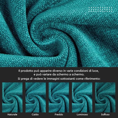 Image of Encasa XO Chenille Cushion Covers, No Inserts, Pack of 2 Azul Blue, 12 inchx20 inch | 12 inchx20 inch | 30x50 cm | Machine Washable | Hidden Zipper | Living Room & Bedroom Accent | Set of 2 | Pillow Cover