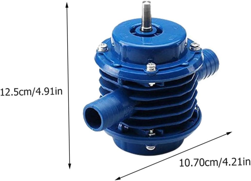 Blue Electric Drill Water Pump, Compact Self-priming Transfer Tool