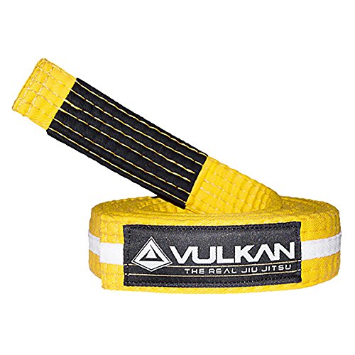 Vulkan Fight Company Brazilian Jiu Jitsu, Bjj Kids Belt For Martial Arts Sports, Yellow White, A0 #TOP9