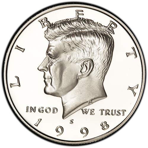 1998 S Silver Proof Kennedy Half Dollar Choice Uncirculated US Mint Thumbnail
