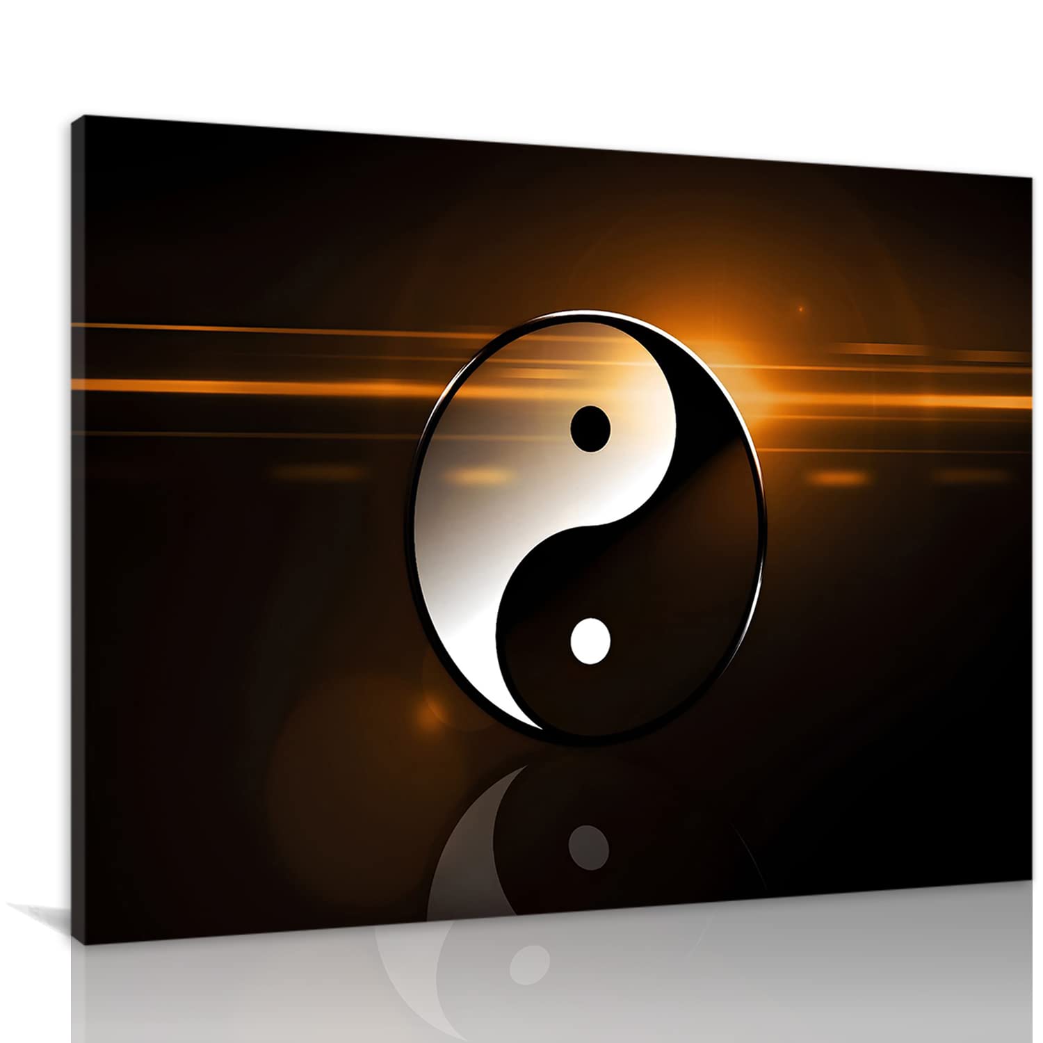 Gankol Canvas Wall Art for Living Room Yin Yang Abstract Oil Canvas on Painting Framed Decorations Tai Chi Prints Home Decoration for Wall Decor Bedroom Porch Office Home Decor 8×12inch