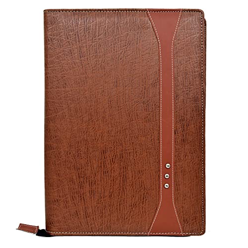 Image of FUTURE X 20 Leaf Multipurpose Leatherette Professional File Folders for Certificates, Documents Holder, Portfolio, Executive File Legal Size Documents Holder for Men and Women (Light Brown)