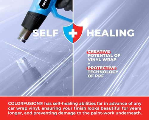 Image of ColorFusion PPF by VViViD, Gloss Ice Blue Dry Apply PPF Vinyl Car Wrap Roll 10ft x 5ft
