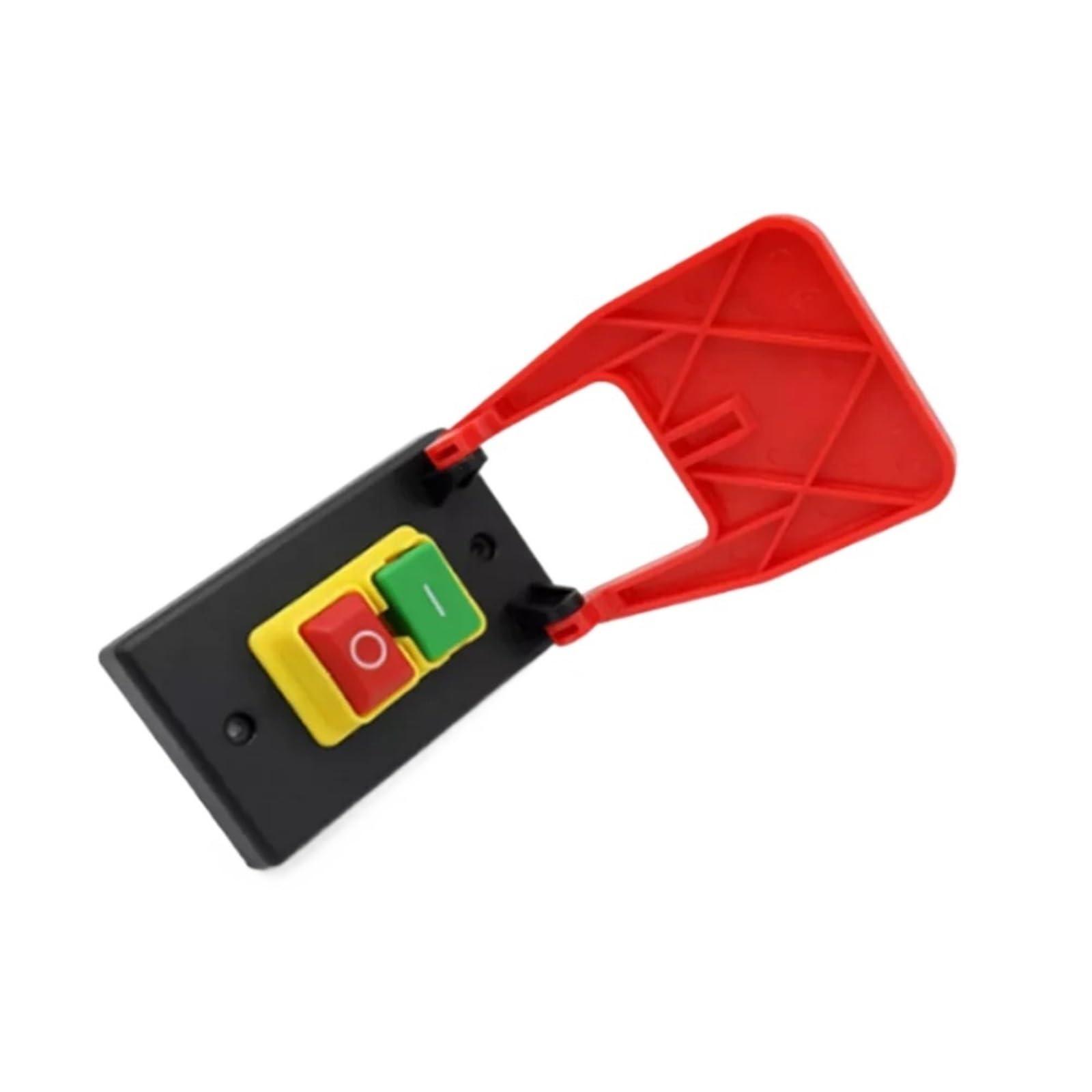 Interruptor pulsador de parada de emergencia con tapa roja de encendido y apagado, 16 A, protección contra apagado/subtensión, interruptor de arranque electromagnético