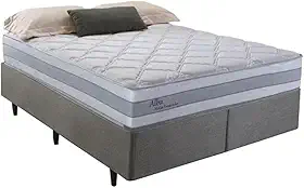 Cama Box King Herval Alba, Molas Ensacadas, 65 x 193 x 203 cm
