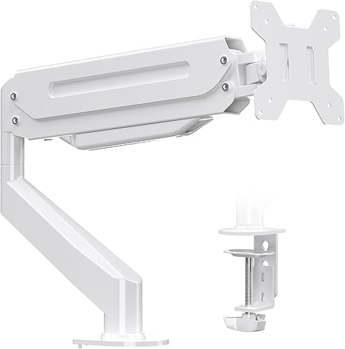 Suptek Soporte de escritorio para monitor de resorte de gas ajustable, para monitores de 17, 20, 22, 23, 24, 26, 27, 32, 33 pulgadas, soporta hasta