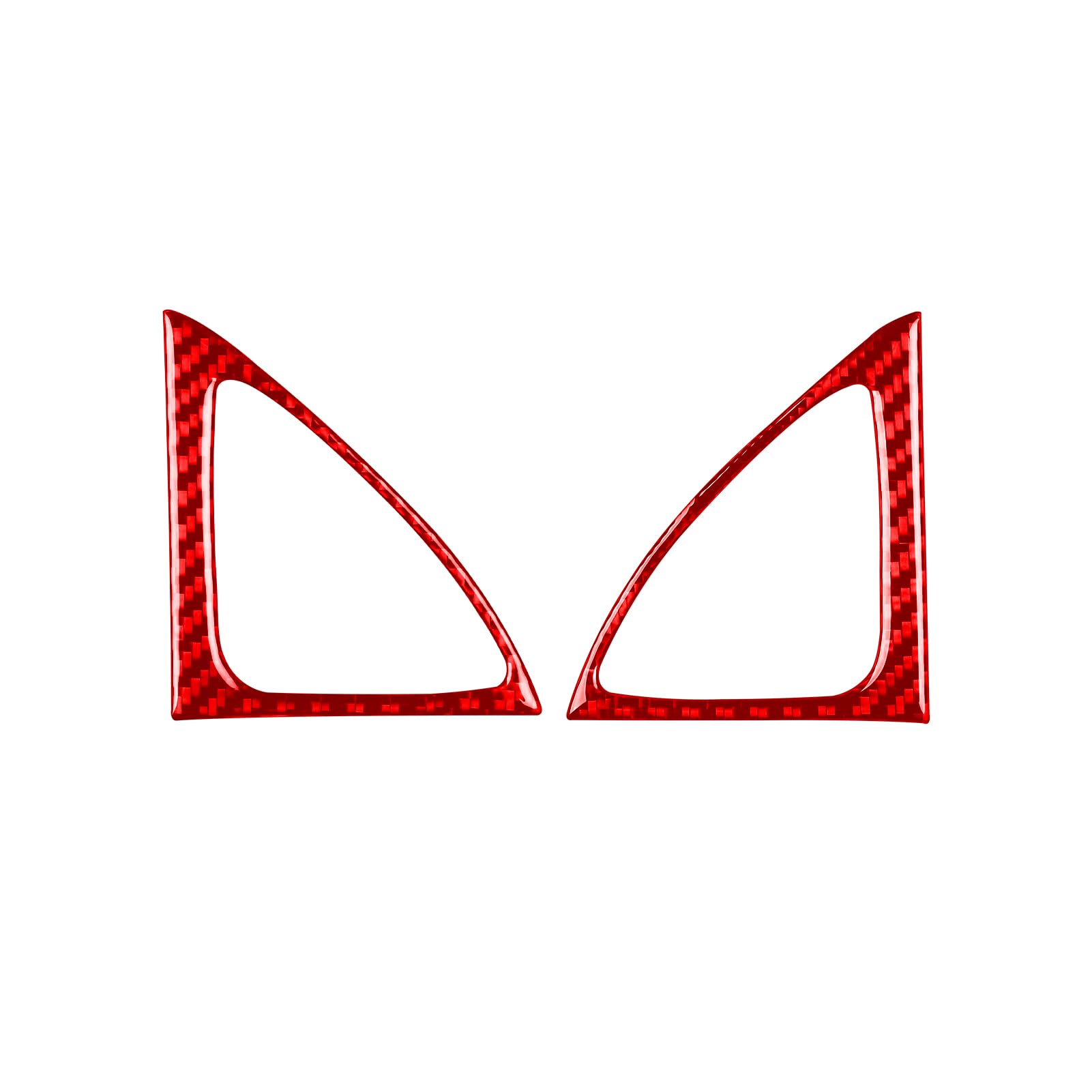 Auto Inner A-Pillar Triangle Speaker Horn Decoration Frame 2pcs Premium Sticker Real Quality Soft Carbon Fiber Interior Trim Compatible with Toyota Corolla 2009 2010 2011 2012 2013 Accessories Red