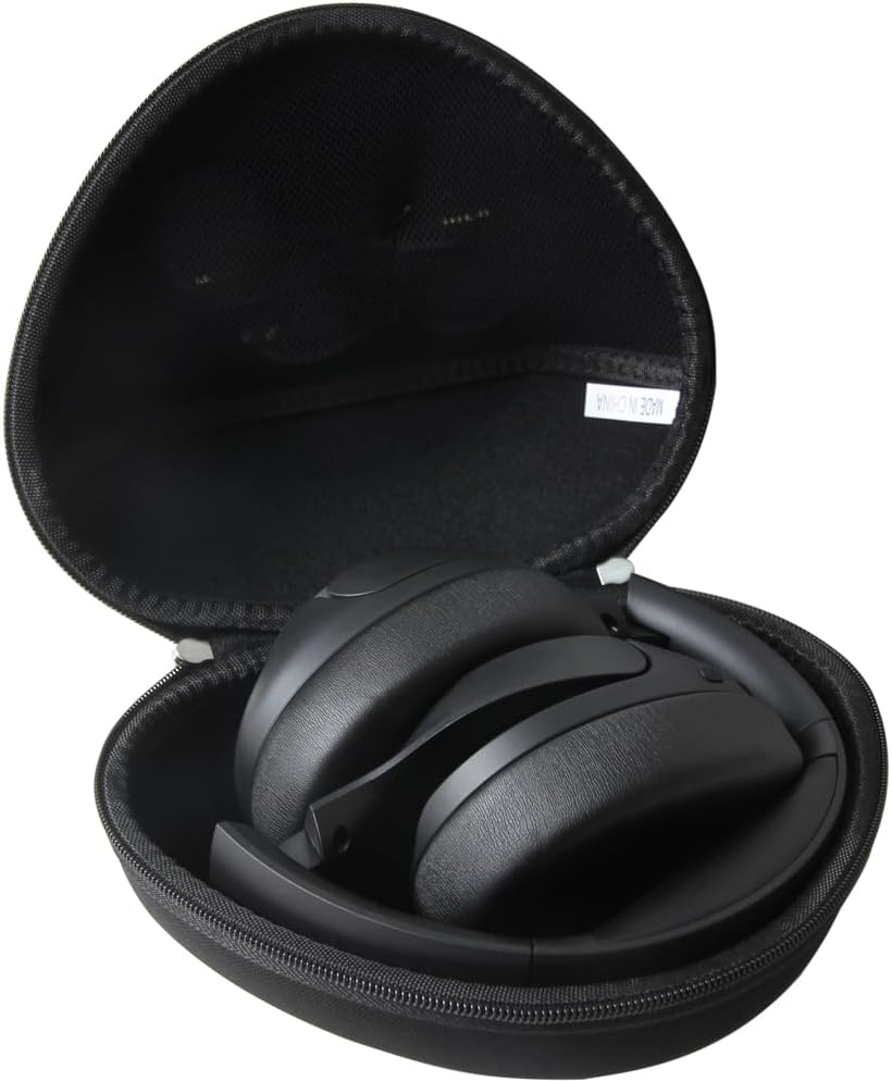 Hard Travel Case for TOZO HT2 Hybrid Active Noise Cancelling Wireless Headphones，Hi-Res Audio Deep Bass Foldable Lightweight Headset (Black)