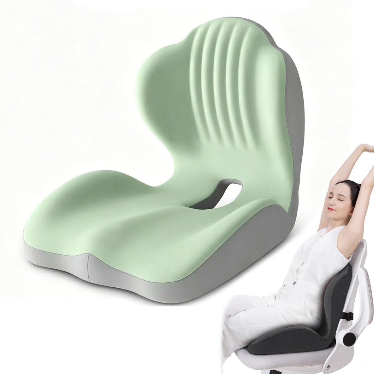 Coussin de chaise en mousse à mémoire de forme haute densité avec support lombaire