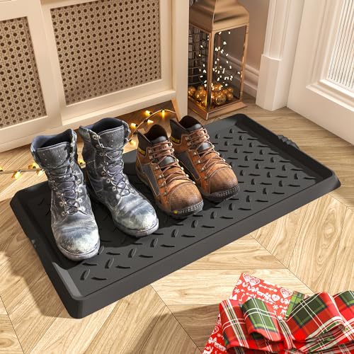 Boot-Tray Rubber Mat with Lip 16x27.5 in Waterproof